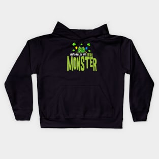 Green Irish Monster Kids Hoodie